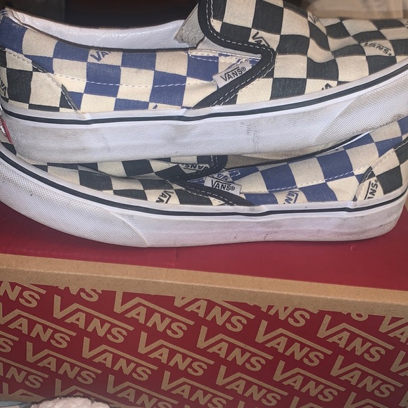Vans Shoes - Black, Blue, and Cream Vans